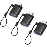 Ccykxa - USB-C-auf-USB-3.0-Adapter (3er-Pack), USB-C-auf-USB-A-Buchse-OTG-Adapter, USB-Typ-C-Adapter, kompatibel mit MacBook, Samsung Galaxy, Huawei von CCYKXA