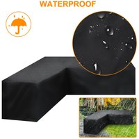 V-förmige Gartenmöbel-Abdeckung, Outdoor-Ecksofa-Abdeckung 215 x 215 x 87 cm, staubdichte, wasserdichte Gartenmöbel-Abdeckung hilft, die Lebensdauer von CCYKXA