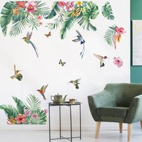 Ccykxa - Wandaufkleber, tropische Blätter, Wandaufkleber, tropische grüne Pflanzen, Blumen, Vögel, Wanddekoration, Schlafzimmer, Wohnzimmer, Büro Ccykxa - Wandaufkleber, tropische Blätter, Wandaufkleber, tropische grüne Pflanzen, Blumen, Vögel, Wanddekoration, Schlafzimmer, Wohnzimmer, Büro von CCYKXA