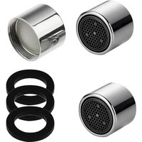 Wasserhahnbelüfter M22, 3-teiliger Wasserhahnbelüfter, wassersparender Wasserhahnbelüfter mit Edelstahlfilter für Bad- und Küchenspüle, inklusive 3 von CCYKXA