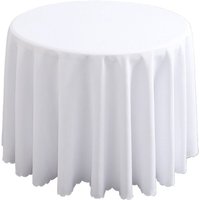Weiße runde Tischdecke, 240 cm, hochwertige Tischdecke für Hochzeit/Bankett/Restaurant/Party - Ccykxa von CCYKXA