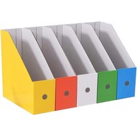 Zeitschriftenständer für Büroakten, 5-teiliger Zeitschriftenständer aus Pappe, Zeitungsständer aus Kraftpapier, Zeitschriftenständer, zur von CCYKXA