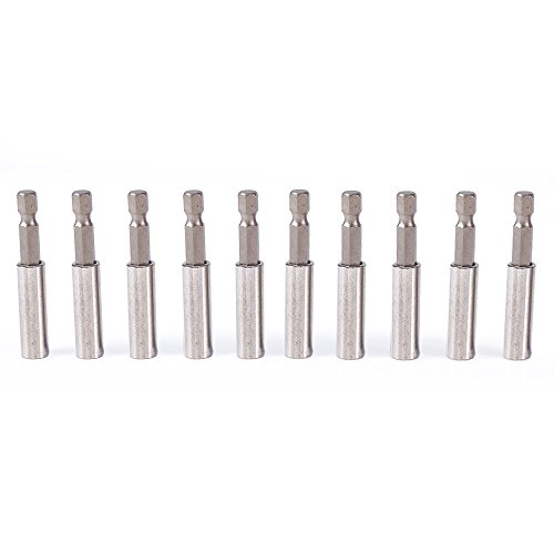 10 Stück 60 mm Schraubendreher, Magnet Verlängerungsbuchse Drill Bit 1/4 "Sechskant Elektro Werkzeuge, Magnetische Verbindungsstange für pneumatische Schraubendreher, Bohrmaschine von CCYLEZ