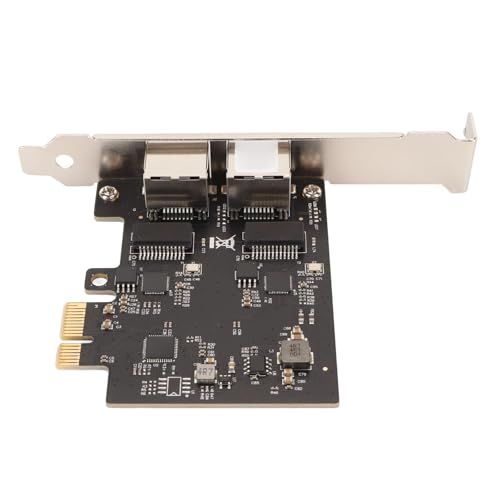 CCYLEZ 2 Ports 2,5G PCIe Netzwerkkarte, Computer Netzwerkadapterkarte mit Übersprechunterdrückung für Desktop PC, PCIe Netzwerkadapter von CCYLEZ