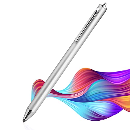 Aktiver Stylus Stift,Touchscreen Stylus Pen,Hohe Empfindlichkeit und Präzision,Schützen Stylus Stift für Tablets, Pro, Air, Smartphones und andere Touchscreen Geräte (Silber) von CCYLEZ