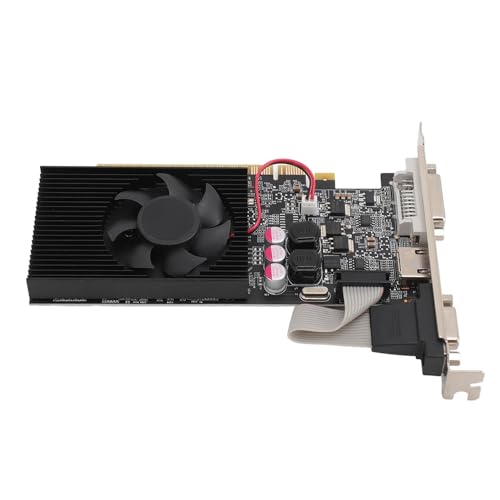 CCYLEZ 2 GB DDR3 64BIT PCI E-Grafikkarte, mit HD-Multimedia-Schnittstelle, DVI, VGA-Anschluss, PCI Express 2.0 16X-Steckplatz, Desktop-Computer-Gaming-Grafikkarte für Gaming Office von CCYLEZ