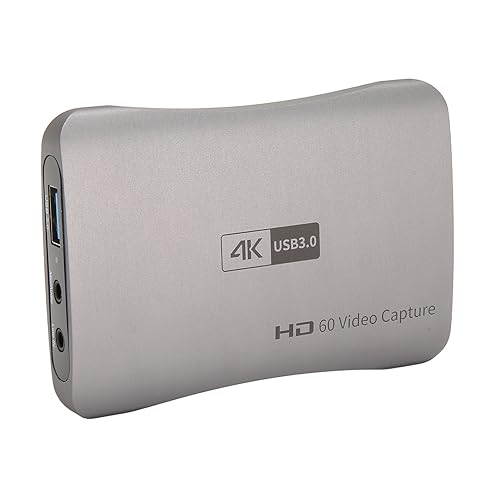 CCYLEZ 4K Audio Video Capture Karte, USB 3.0 HDMI Video Capture Gerät, Aviation Aluminium Capture Karte mit Full HD Visualisierung, DVR Karte für PC Laptop (HC-336) von CCYLEZ