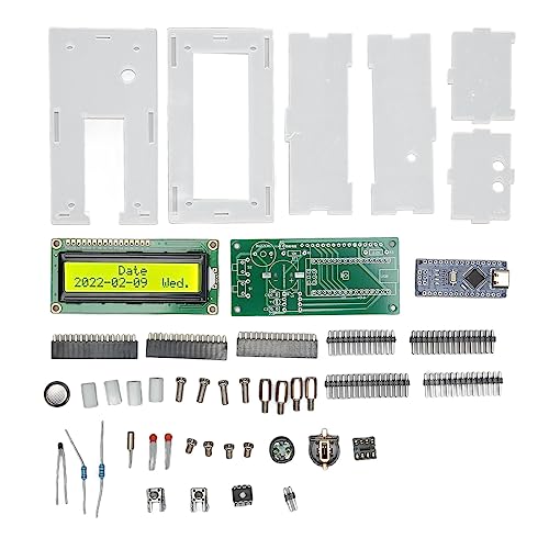 CCYLEZ DIY-Digitaluhr-Kits, LCD-Elektronik-Wecker-Lötprojekt-Kit Zum Erlernen der Elektronik-Lötpraxis, Unterstützt USB-Aufladung mit Transparentem Gehäuse von CCYLEZ