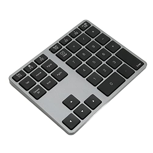 CCYLEZ Drahtloser Nummernblock, BT5.0-Verbindung, Scherenschaltertasten, Gehäuse aus Aluminiumlegierung, für Desktop-Laptop-Tablet von CCYLEZ