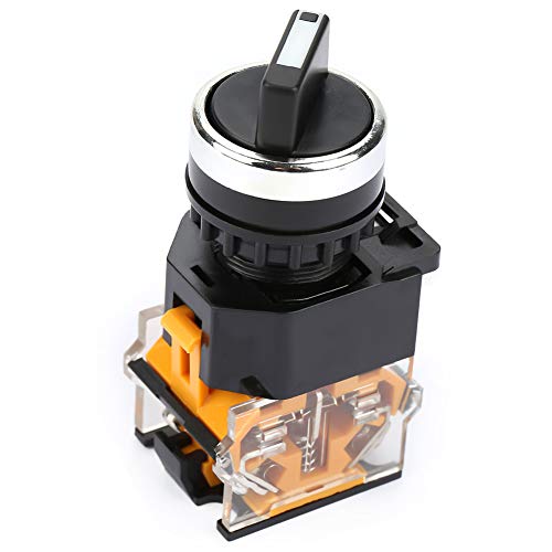 CCYLEZ Drehschalter, 22mm Rund 2 Positionen Selbsthemmender Wechselschalter 10A 220/380V 1NC 1 NO für elektromagnetischen Anlassern, Schützen, Relais CCYLEZ Drehschalter, 22mm Rund 2 Positionen Selbsthemmender Wechselschalter 10A 220/380V 1NC 1 NO für elektromagnetischen Anlassern, Schützen, Relais von CCYLEZ