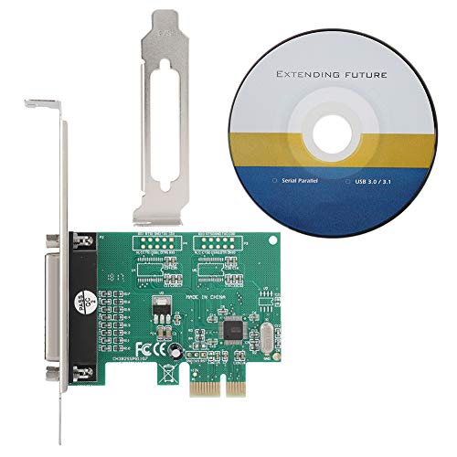 CCYLEZ Drucker-zu-PCI-E-Express-Karten-Konverter-Adapter, Bis zu 1,5 Mbyte/s Übertragungsrate, Plug-and-Play, Unterstützt SPP.EPP.ECP-kompatiblen EEE1284-Druckeranschluss, mit Kurzer von CCYLEZ