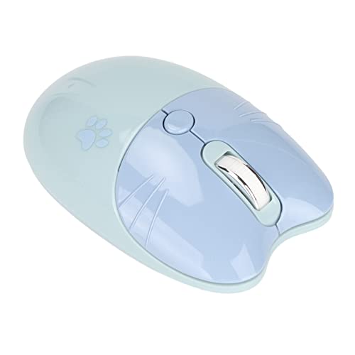 CCYLEZ Kabellose Maus, 2,4G Maus, Dual Modus, 800/1200/1600 DPI, mit USB Empfänger, Niedliche Cartoon Katzenpfote, Kompatibel mit PC, Laptop, Tablet(Blau) von CCYLEZ