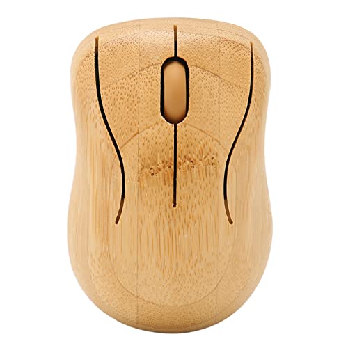 Kabellose Maus-Tastatur aus Bambus, Computer-Steuergeräte aus Holz mit 2,4-GHz-Wireless-Verbindung, Freunde (Maus) von CCYLEZ