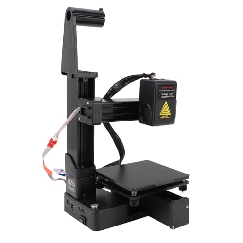 CCYLEZ Kleiner Einstiegsniveau Tragbarer 3D -Drucker, 100x100x100mm Druckkompakt FDM 3D -Drucker mit Abnehmbarer Build -Platte, Unterstützt 1,75 Mm TPU -Filament für Anfänger (EU-Stecker) von CCYLEZ