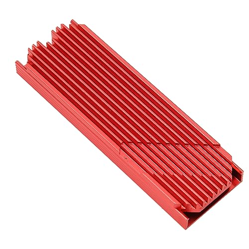 CCYLEZ M.2 NVMe Kühlkörper, Aluminiumlegierung Silikon Wärmeleitpad SSD Kühlkörper mit Schrauben Schraubendreher für Desktop 2280 Interne SSD (Rot) von CCYLEZ