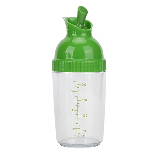 Salat-Dressing-Shaker, 200 ml Salat-Dressing-Glas mit Deckel, gute Griffe für die Küche, verhindert Auslaufen Mischflasche für Zuhause Grün von CCYLEZ