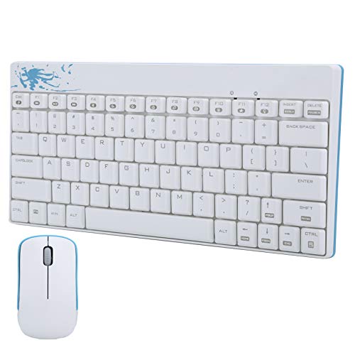 CCYLEZ Tastatur-Maus-Set, kabellose Tastatur und Maus-Kit in voller Größe, 2,4-GHz-Funkverbindung Tastatur-Maus-Kombination für Laptop/PC/Windows/Desktop.(Weiß) von CCYLEZ