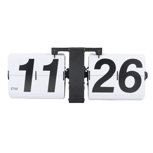 CCYLEZ Vintage Flip Down Clock, Retro Mechanical Flip Clock, 12H Automatische Nummer Flipping Schreibtischuhr für Home Office Decor von CCYLEZ
