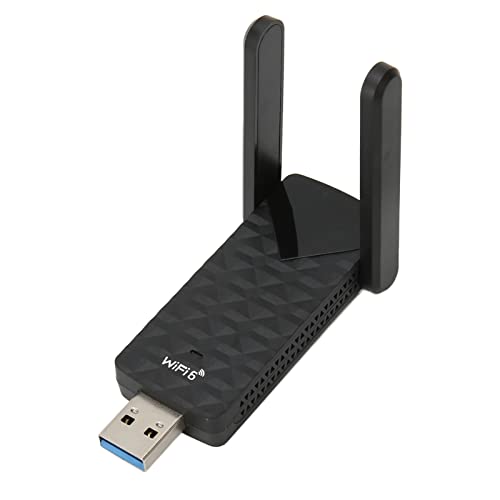 CCYLEZ WiFi 6-Adapter, 1200 Mbit/s auf 5 GHz, 600 Mbit/s auf 2,4 GHz, High-Gain-Antenne, USB3.0-Plug-and-Play, für Windows 10, 11 Desktop, Laptop, WPA3, 5 DBi-Antenne, für Gaming und von CCYLEZ