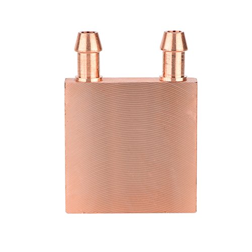 CPU Wasserkühlblock, Kupfer Wasserblock 40 * 40 * 10 mm, Doppel U Kanal Wärmetauscher, Computer GPU Universal Wasserkühlblock von CCYLEZ