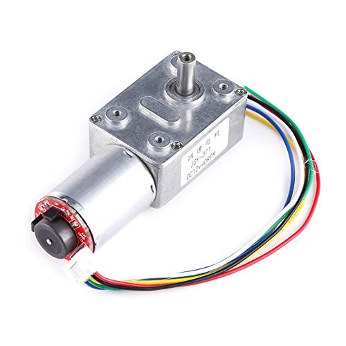 Schneckengetriebemotor mit hohem Drehmoment DC 12 V 10/20/30/40/100 U/min, Motor mit Schneckengetriebe Turbo mit Encoder Bürste aus wertvollem Kohlenstoff, selbstsichernd (40 U/min) von CCYLEZ