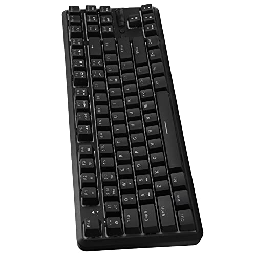 Kabellose, Kabelgebundene Mechanische Tastatur, 87 Tasten Dual Mode Gaming Tastatur mit 18 Bunten RGB Lichtern, 1,6 M USB Kabelgebundene Tastatur für Desktop, PC, Notebook, Laptop(schwarz) von CCYLEZ