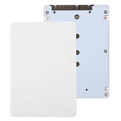 M.2 NGFF SSD zu 2,5 "SATA-Gehäuse, Solid State Drive zu SATA3 Riser Adapter, SATA PCI-E Adapter Converter Kartengehäuse(Weiß) von CCYLEZ