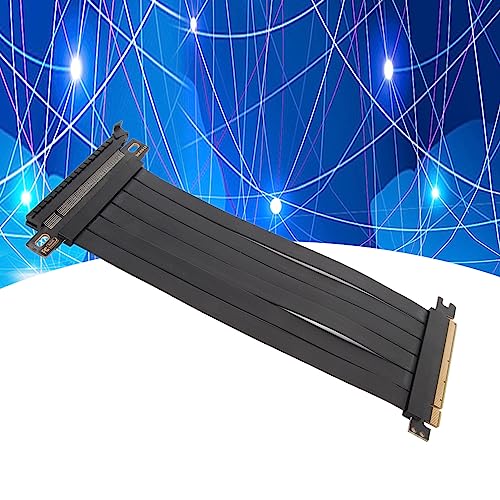 PCIe 3.0 X16 Grafikkarten-Extender-Riser-Kabel, 180 Grad flexibles Grafikkartenkabel, hohe Abschirmung, einfache Installation, stabiles Signal, PCB-Design, weitgehend kompatibel (20 cm) von CCYLEZ