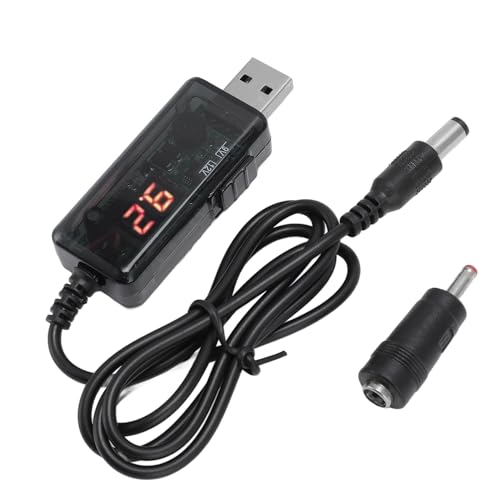 Power Bank Router Kabel, 9V 12V HD Digital Display USB Power Bank Router Boost Kabel für Optisches Modem Hard Disk Box von CCYLEZ