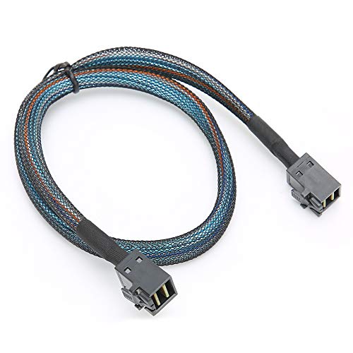 CCYLEZ SAS Kabel, 1Meter/0.5Meter SFF-8643 zu SFF8643 H0106 Server Kabel, 12 Gbit/s Nylon geflochtener SAS Festplatten Adapter Kabel Datenkabel(1m) von CCYLEZ