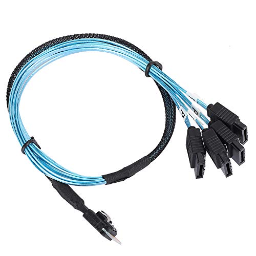 SFF-8654 bis 4 x Sata-Datenübertragungskabel, SAS 38p 12 Gbit/s-Verbindungsleitung, mehrspuriges -SAS-Host-internes Kabel für Server, Festplatte, Computer, Host SFF-8654 bis 4 x Sata-Datenübertragungskabel, SAS 38p 12 Gbit/s-Verbindungsleitung, mehrspuriges -SAS-Host-internes Kabel für Server, Festplatte, Computer, Host von CCYLEZ