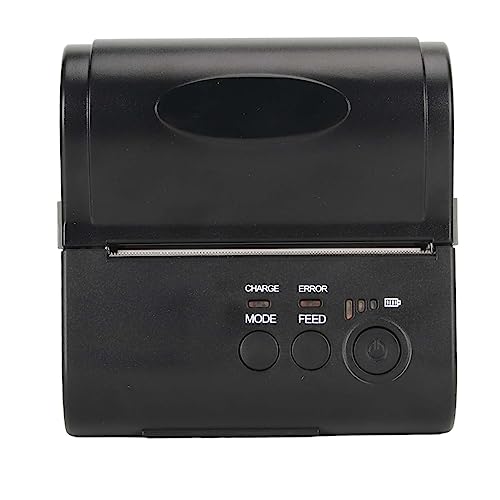 Thermodrucker Bluetooth, Tragbarer Thermo-Etikettendrucker mit 203 DPI für Taxitickets, Verwaltungskostenbelege, Postbelege, Restaurantbestellungen/Online-Zahlungsinformationen Usw (EU-Stecker) von CCYLEZ