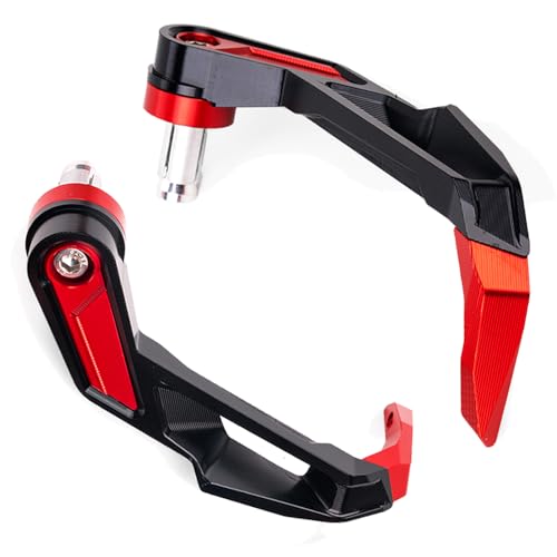 CCYYMOWOK Motorrad Lenkerschützer Bremshebelschutz Für CB Hornet 1000 SP 2025 2026 CB1000 CB750 CB HORNET 750 2024 2023 TRANSALP XL750 Zubehör Aluminium Kupplungshebel Handschutz Protector (Rot) von CCYYMOWOK