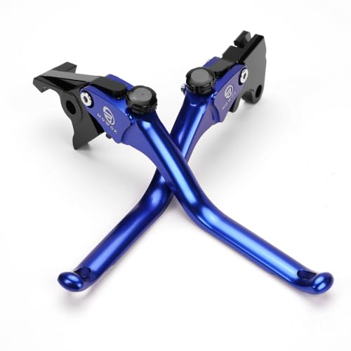CCYYMOWOK MOWOK Motorrad Einstellbare Kurze Brems- und Kupplungshebel für MT07 MT-07 FZ07 2014-2025 Zubehör Tenere 700 XSR 700/900 ABS FZ09 MT-09 TRACER 2015-2020 FZ8 FZ6R XJ6N XJ6 Diversion (Blau) von CCYYMOWOK