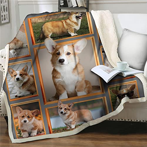 Kuscheldecke Flauschig Gelber Corgi Decke Wohndecke Fleecedecke Extra Weich Warm Mikrofaser Decke für Sofadecke Couchdecke Flauschige Bettüberwurf Tagesdecke - 140 x 200 cm von CCZM