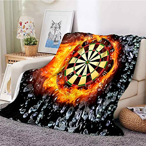 Kuscheldecke Flauschig Rote Dartscheibe Decke Wohndecke Fleecedecke Extra Weich Warm Mikrofaser Decke für Sofadecke Couchdecke Flauschige Bettüberwurf Tagesdecke - 140 x 200 cm von CCZM