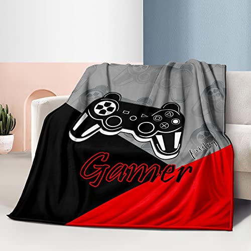 Kuscheldecke Schwarzes Gamepad Fleecedecke Extra Dick Warm Sofadecke Couchdecke Mikrofaser Sofaüberwurf Superweich Flauschig Fleecedecke für Bett und Sofa - 180 x 240 cm von CCZM