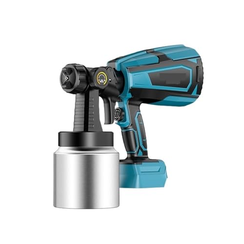 1000ML Elektrische Spritzpistole Akku-Farbspritzgerät Auto Möbel Stahlbeschichtung Airbrush Home DIY(With 1 battery) von CCZRD