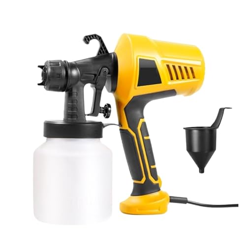 500 W Haushalts-Farbspritzgerät, 800 Ml Farbspritzmaschine, Durchflusskontrolle For Heim-DIY-Kunsthandwerk For Streichen Von Decken, Wänden, Zaun, Tür(Yellow) von CCZRD