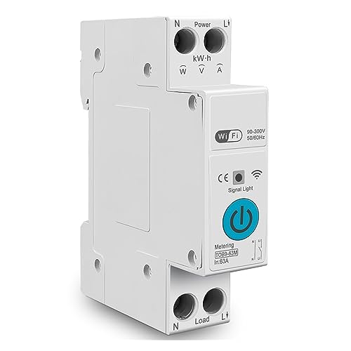 63A 1P+N WIFI Smart Switch Energiezähler Kwh Metering Überwachung Timer Relais MCB TUYA Smartlife Spannung Strom Schutz(TOB9-63M Metering,32A) von CCZRD