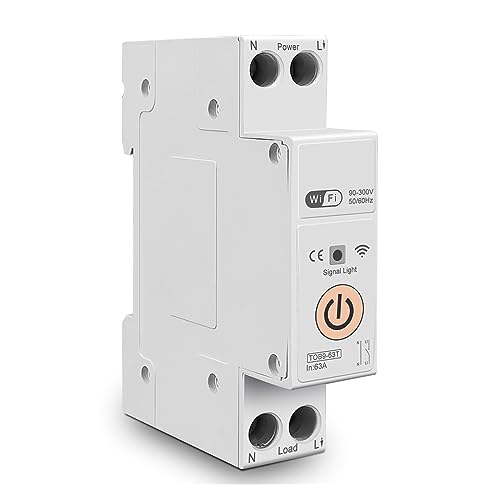 63A 1P+N WIFI Smart Switch Energiezähler Kwh Metering Überwachung Timer Relais MCB TUYA Smartlife Spannung Strom Schutz(TOB9-63T No metering,25A-50) von CCZRD