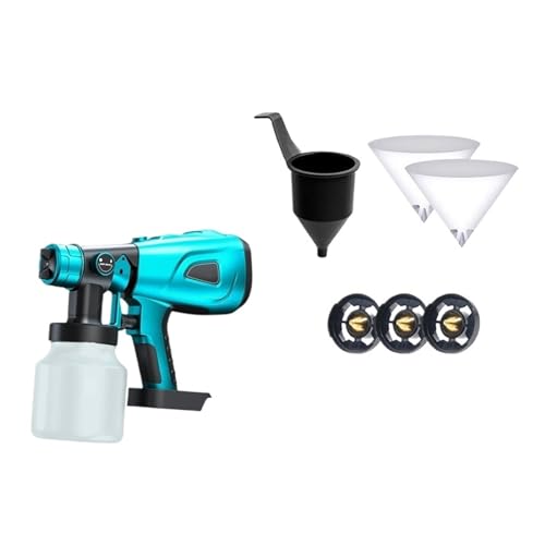 800ML Akku-Farbspritzgerät Elektrische Spritzpistole Flow Control Auto Möbel Stahlbeschichtung Airbrush For 18V Batterie von CCZRD