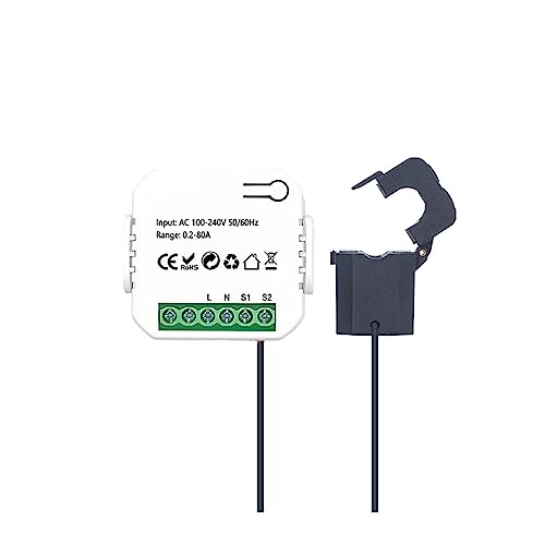 80A WiFi Zigbee Smart Energy Meter Mit Strom Sensor Klemme Power Monitor Tuya Smart Life App Control Strom Statistiken(ZigBee Energy Meter) von CCZRD
