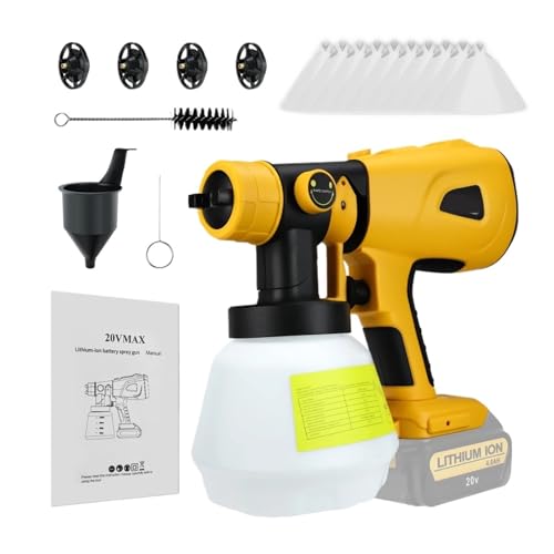 CCZRD 1000 Ml Elektrische Spritzpistole Akku-Farbspritzgerät Automöbel Stahlbeschichtung Airbrush For 20-V-Batterie (keine Batterie) von CCZRD