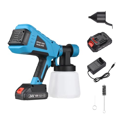 CCZRD 1000 Ml Spritzpistole, Leistungsstarkes Elektrisches Farbspritzgerät, Einfaches Sprühen, Airbrush-Spritzpistole, Batterie For 24-V-Batterie von CCZRD