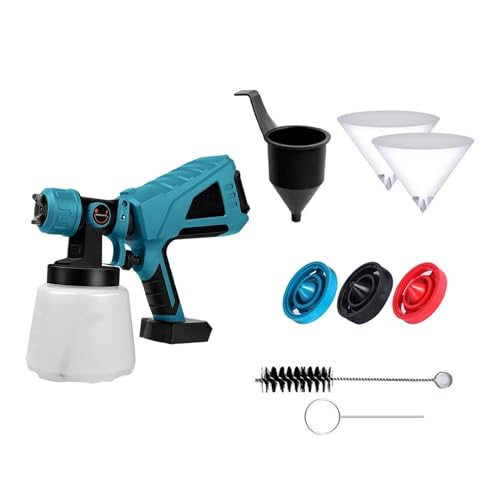 CCZRD 1500 W 21 V Elektrische Akku-Spritzpistole, Gebürstetes Farbspritzgerät, Auto-Möbel, Stahlbeschichtung, Airbrush For 18 V-Batterie(No Battery) von CCZRD
