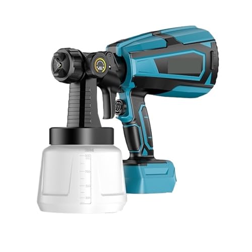CCZRD 48V 1000ML Akku-elektrische Spritzpistole Farbspritzgerät Auto Möbel Stahlbeschichtung Airbrush 5 Düsen For Batterie(1 Battery Set A) von CCZRD