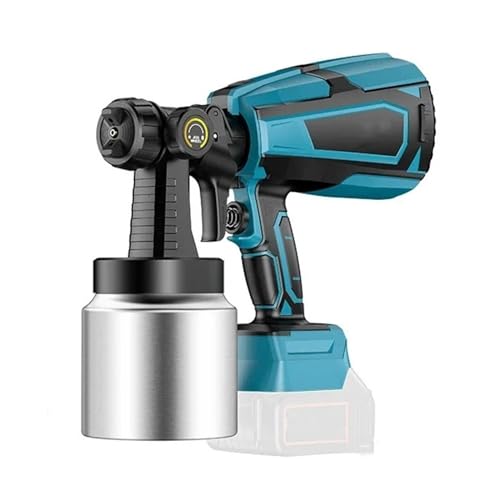 CCZRD 48V 1000ML Akku-elektrische Spritzpistole Farbspritzgerät Auto Möbel Stahlbeschichtung Airbrush 5 Düsen For Batterie(Gun and Mental Pot) von CCZRD