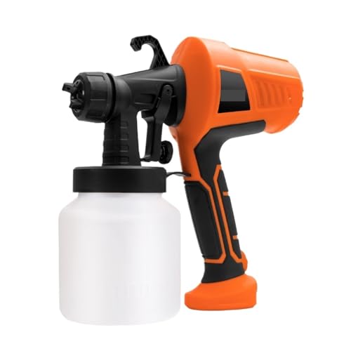 CCZRD 500 W Elektrische Farbspritzgerät 1000 ML Spritzpistole Hochdruck Abnehmbare Ölsprühgerät Wandbeschichtung Airbrush Werkzeuge Spritzmaschine(Orange) von CCZRD