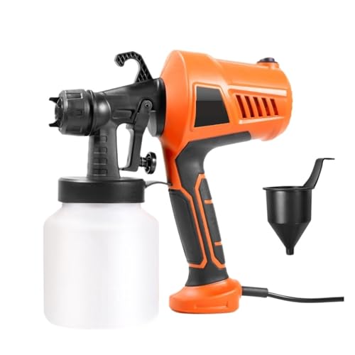 CCZRD 500 W Farbspritzpistole, Tragbare Elektrische Spritzpistole, Abnehmbares Airbrush-Farbspritzwerkzeug Mit 800 Ml Fassungsvermögen(Orange) von CCZRD